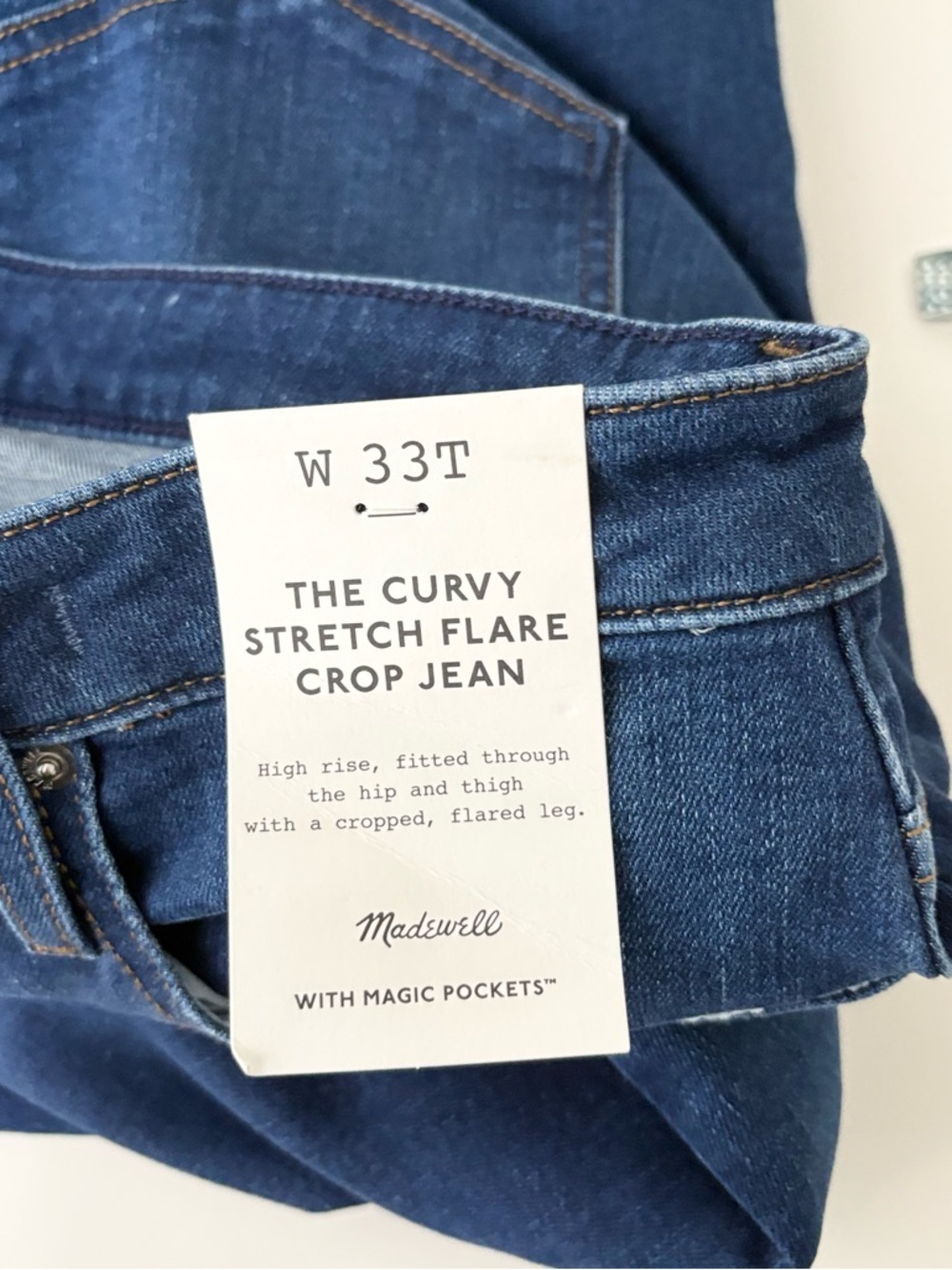 NWT Madewell The Tall Curvy Flare Crop Jean Super Stretch Denim Osgoode Wash - Picture 5 of 6